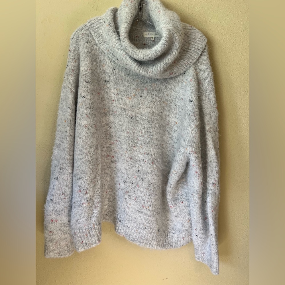 Lou & Grey for LOFT Ladies Speckled Confetti Cowl Neck Soft Sweater XXL